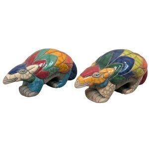 Raku Pottery Set of Amarillos Handmade in South Africa Figurine